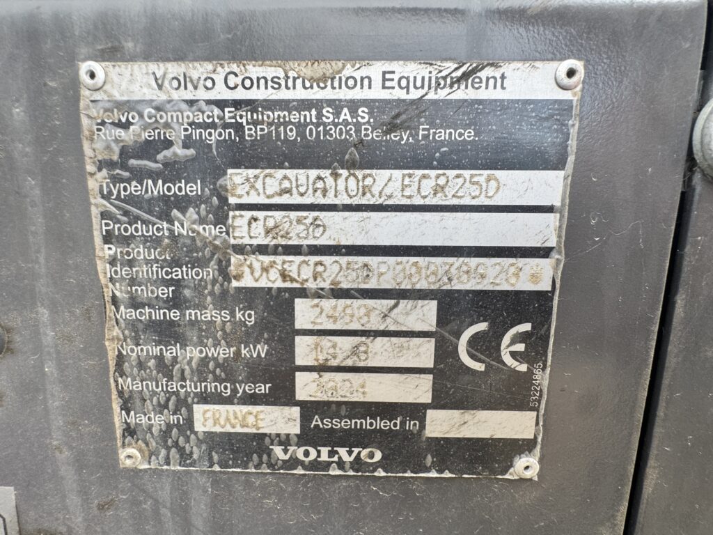 2024 VOLVO ECR25D - ONLY 417hrs - 1 Owner